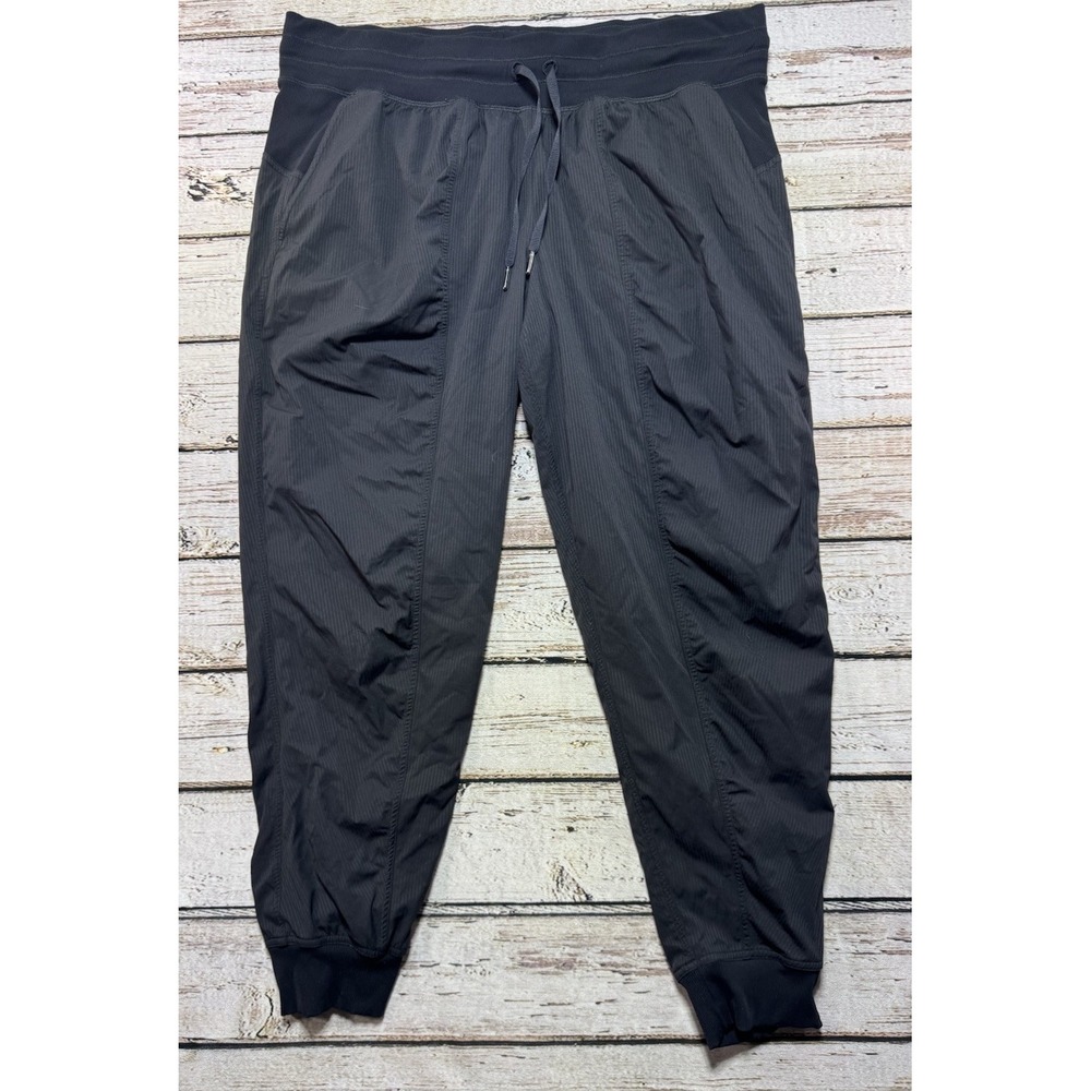 Lululemon Solid Black Sz 16 Dance Studio Joggers Drawstring Elastic Waistband